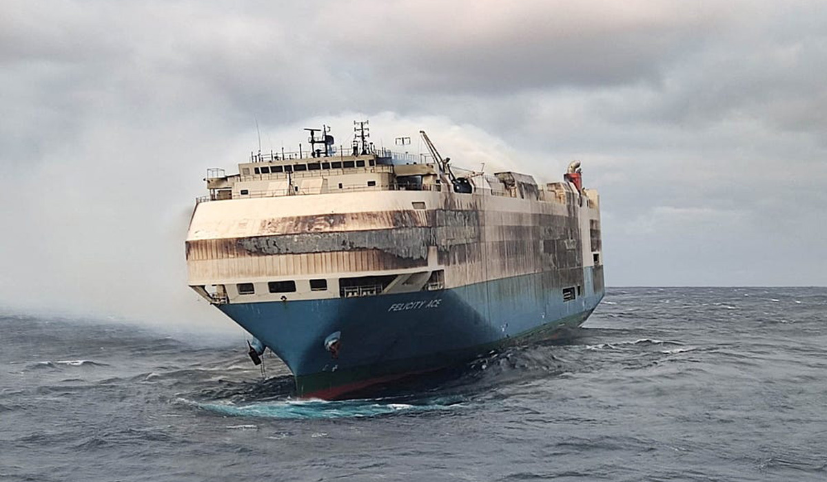 Ship carrying 4,000 luxury cars sinks off the Azores